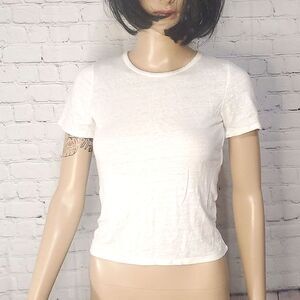 Victoria's Secret PINK x Dreamr 97% Linen Open Back Bow Back T-shirt